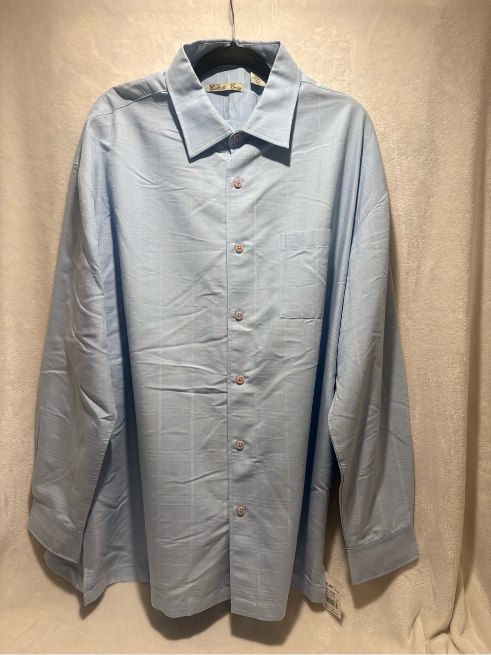 Men's Light Blue Dress Shirt with Classic Collar